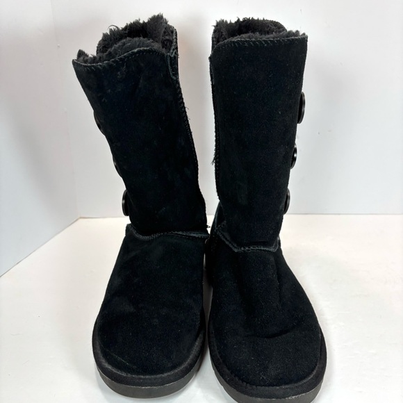 UGG Womens Bailey Button Triplet 5815 Black Classic Snow Tall Boots Size 7W Y2K - Picture 4 of 12